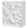 Sunnywall Möbelfolie passend für IKEA Malm Kommode Schrankfolie Aufkleber mit Origami Motiv, blasenfreie selbstklebende Folie (SCHRANK NICHT INKLUSIVE) 80 cm x 100 cm