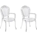 Beliani - Esszimmerstuhl 2er Set Transparent Kunststoff Elegant