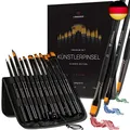 LIEBERGE Premium Pinselset Acrylfarben – 12 Pinsel ohne Haarverlust beim Malen –