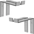 Ml-Design Regalhalterung, Grau, Metall, 14.5x4x20 cm, Wohnzimmer, Regale, Wandregale