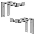 ML-Design 4 Stück Regalhalterung 20x4x14,5 cm, Grau, aus Metall, 8 Zoll Regalhalterungen, Industrielle Regalwinkel, Regalträger für Wandmontage, 90 Grad Wandhalterung, L-Form Wandregal, mit Schrauben