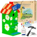 ITA Nistkasten Nistkasten DIY Bastelset zum Zusammenbauen und Bemalen, Bausatz zum Bauen und Malen für Kinder Bastelset für Jungen & Mädchen bunt Vogelhaus Skyhaven