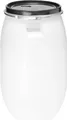 Garronda 120L Plastikfass Lebensmittelfass aus HDPE-Plastik für Haus&Garten GD-0078, Weiß