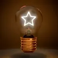 LED-Deko-Glühbirne Stern MAGS, 13 cm