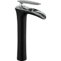 Mexen Lyra hohe Waschtischarmatur, Schwarz/Chrom - 745310-07