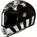 HJC V10 Crania Helm, schwarz-silber, Größe M für Männer