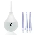 TopQuaFocus 224 ml Einlaufbirnen-Kit Analdusche und Vaginaldusche mit 4 Düsen (transparent)