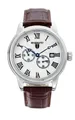 Riedenschild Automatikuhr RS7609-02, 42 mm – Herrenuhr mit weißem Zifferblatt, braunes Lederband – Klassisches Automatikmodell mit Sichtboden