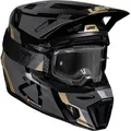 Leatt 8.5 2025 Motocross Helm mit Brille, schwarz-grau-gold, Größe S für Männer