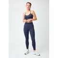 OCEANSAPART Leggings Maya (1-tlg) Nahtlose Hose mit Rippenstruktur für perfekten Halt im Basic-Look blau S
