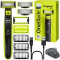 NEU Philips OneBlade QP2824 10 Face Body Trimmer Rasierer Set