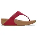 Fitflop für Damen. I88-D47 Ledersandalen Lulu rot (39), 3 bis 5 cm, Keine, Lässig