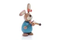 Ullrich Kunsthandwerk Osterhase Osterhäsin stehend mit Geige BxH 6x12cm NEU