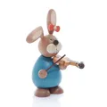 Osterhäsin stehend mit Geige BxH 6x12cm NEU Hase Osterfigur Osterdeko Osterfest