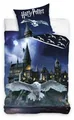 Harry Potter Bettwäsche 135x200 cm – Wende-Bettbezug mit Eule Hedwig & Schloss Hogwarts – Offiziell lizenziert, 100% Baumwolle, Kinder & Teenager