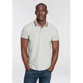 Bruno Banani Poloshirt Kurzarm, schmal geschnitten, Colourblocking-Optik grau S (44/46)