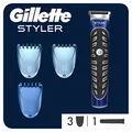 Gillette 4in1 Präzisions-Styler mit Barttrimmer + Rasierer + Rasierklinge + 3 Kammaufsätze, Geschenk Männer