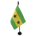 AZ FLAG - Tischflagge São Tomé Und Príncipe - 15x10 cm - Sao Tome Tischfahne 10 x 15 Cm - Flaggen