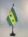 TISCHFLAGGE SÍO TOMÉ UND PRÍNCIPE 15x10cm - SAO TOME TISCHFAHNE 10 x 15 cm - fla