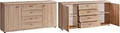 Kommode "Sun BESTSELLER", (OTTOs Choice), Höhe 74 cm, variabel verstellbaren Einlegeböden, Eichefarbe B/H/T: 150 cm x 74 cm x 35 cm