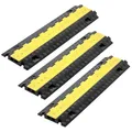 VEVOR 940 mm Kabelbrücke, 9979 kg/Achstragkraft, 2-Kanal(31x28 mm) Überfahrschutz aus TPU, Stolperschutz, Bodenabdeckungen, für Bereiche mit hoher Schwelle, Zuhause, Büro, Lager, 3er-Pack