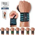 BLACKROX Handgelenkbandage [Vergleichssieger 2024] BEAST KILLER, One Size, 2er Set schwarz|blau