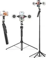 Rollei Smart Tripod Easy Creator Quadpod LED Kit - AI-Gesichtsverfolgung mit LED-Leuchten