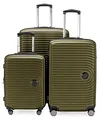 Hauptstadtkoffer Mitte - 3er Kofferset - Handgepäckskoffer 55 cm, mittelgroßer Koffer 68 cm + großer Reisekoffer 77 cm, Hartschale ABS, TSA, Avocado