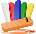 Medikamentenbox "Seven Days" – BPA-freie Pillendose mit 7 Fächern für jeden Wochentag, robuster Pillenbehälter - Tablettenbox Germany - trend-orange PP