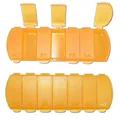 2 Stück Wochenbox Tablettendose orange Mo-So Pillendose