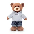 Audi 3202500100 Teddybär Bär 42cm Plüschteddy Ringe Logo Stofftier Plüschtier Maskottchen, braun