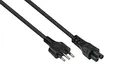 Netzkabel Italien Netz-Stecker Typ I (CEI 23-16) an Kleeblatt-Buchse C5, schwarz, 0,75mm², 1,8m
