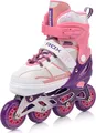 meteor ROX Inlineskates Kinder Inliner Rollschuhe Roller Blades Quad Skates Kinder Inlineskates S 30-33 rosa