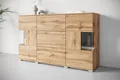 OTTO home Sideboard Kenia (1 St), Sideboard mit 3 Schubladen, 6 Fächern, Glastüren, Breite 150 cm