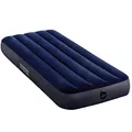 Intex 64756 - Luftmatratze Einzelbett 76 cm Dura-Beam Classic Downy, Aufblasbare Matratze mit Ventil, Geeignet für 1 Person, PVC, Blau, 76x191x25 cm