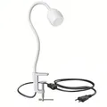 ledscom.de GU10 Klemmleuchte KLUK mit Schwanenhals, weiß inkl. GU10, 3-Stufen-dimmbar, warm-weiß, W ,