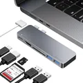 iMounts MacBook USB-C Hub – HDMI, SD-Kartenleser, USB 3.0, Thunderbolt, kompatibel mit MacBook Pro und MacBook Air M2/M3 Space Gray (Space Grau)