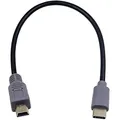 Duttek Mini USB auf USB C OTG Kabel, USB Mini Stecker zu USB C Stecker Kabel unterwegs Daten-Konverter Adapter OTG Kabel, für MacBook, iMac Pro, Chromebook Pixel 10 inch/25 cm