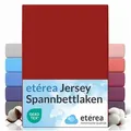 etérea Himmlische Qualität Spannbettlaken etérea Comfort Jersey Spannbettlaken, Jersey, Gummizug: rundum, (1 Stück) rot 200 cm x 200 cm