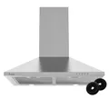 KKT KOLBE Wandhaube 60 cm Edelstahl Leise Dunstabzugshaube Umluft Abluft Pyramide Druckknopf Leistungsstark LED-Beleuchtung Abzugshaube inkl. Kohlefilter PLUS 450