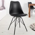 riess-ambiente Retro Stuhl SCANDINAVIA MEISTERSTÜCK schwarz Esszimmerstuhl Essstuhl