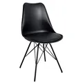 invicta INTERIOR Retro Designklassiker Stuhl Scandinavia MEISTERSTÜCK schwarz mit schwarz lackierten Stuhlbeinen