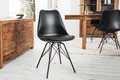 riess-ambiente Esszimmerstuhl SCANDINAVIA MEISTERSTÜCK schwarz / schwarz, Esszimmer · Kunstleder · Metall · Retro Design