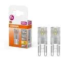 2er Pack OSRAM LED PIN G9 Stiftsockel 1,9W wie 20W warmweißes Licht