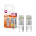 Osram LED Pin Lampe mit G9 Sockel, Warmweiss (2700K), 220-240V, 1.9W, Ersatz für herkömmliche 20W-Lampe, Doppelpack