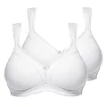 Susa Damen Doppelpack BH, Weiß, 95C EU