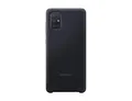 Samsung Silicone Smartphone Cover EF-PA715 für Galaxy A71 Handy-Hülle, Silikon, Schutz Case, stoßfest, dünn und griffig, schwarz - 6.7 Zoll