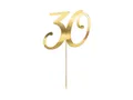 Papier-Tortenaufsatz „30“, gold, 20,5cm