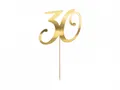 5900779172616 Topper na tort   30  , złoty, 20.5cm PARTYDECO