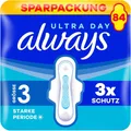 Always Ultra Damenbinden Flügel 84 Stück Größe3 Long Plus Saugfähig